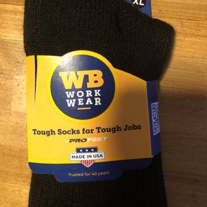 WB Work Wear Tough Socks For Tough Jobs  Black